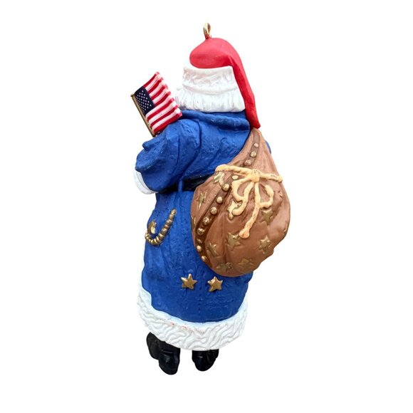 Patriotic Santa Claus Christmas Ornament 1996 Fitz & Floyd 5.5" - Picture 2 of 6
